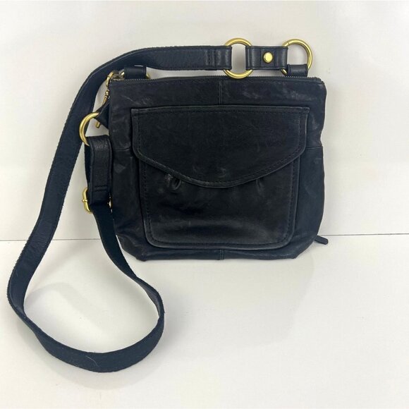 Fossil Long Live Vintage Crossbody Handbag Black Leather Organizer - Picture 3 of 12